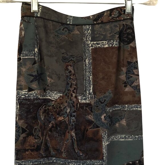 Vintage Platinum Dorothy Schoelen Skirt Set Jacket Top Skirt 2 pcs Sz S Safari - Picture 4 of 10